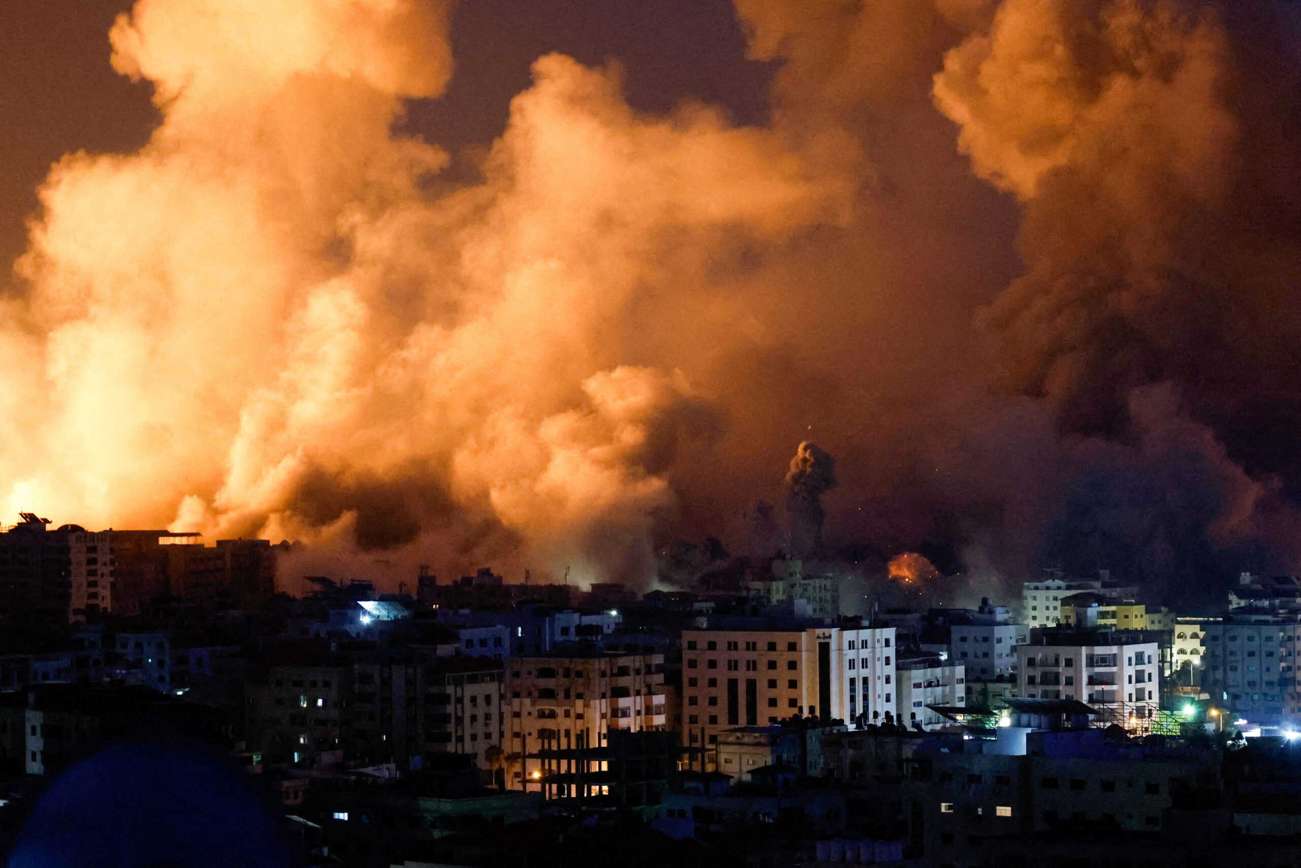 Gaza este lunes, tras el inicio de la guerra entre Israel y Hamás